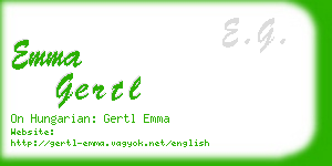 emma gertl business card